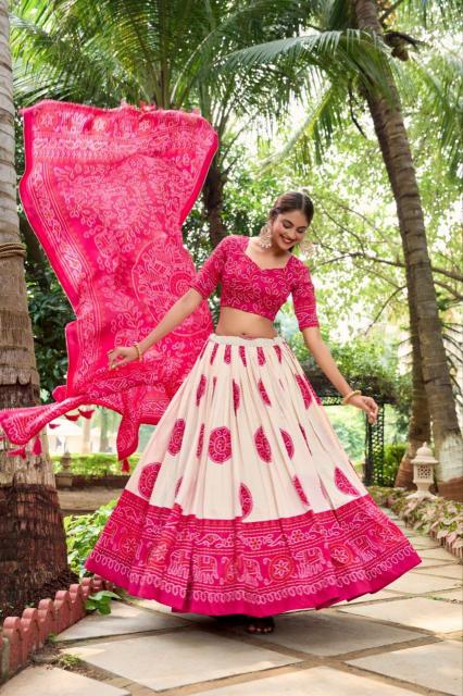 BHANDHANI 2 Dola Silk Pink Latest lehenga designs in ahmedabad