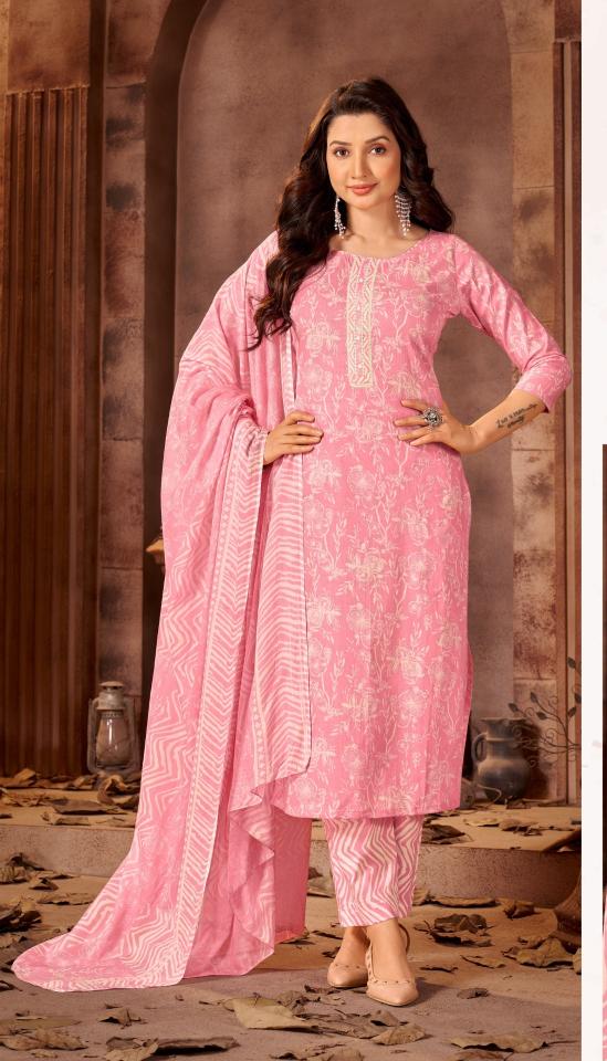 Bipson prints mercedes 3186 cambric print pure cotton dress materials wholesale