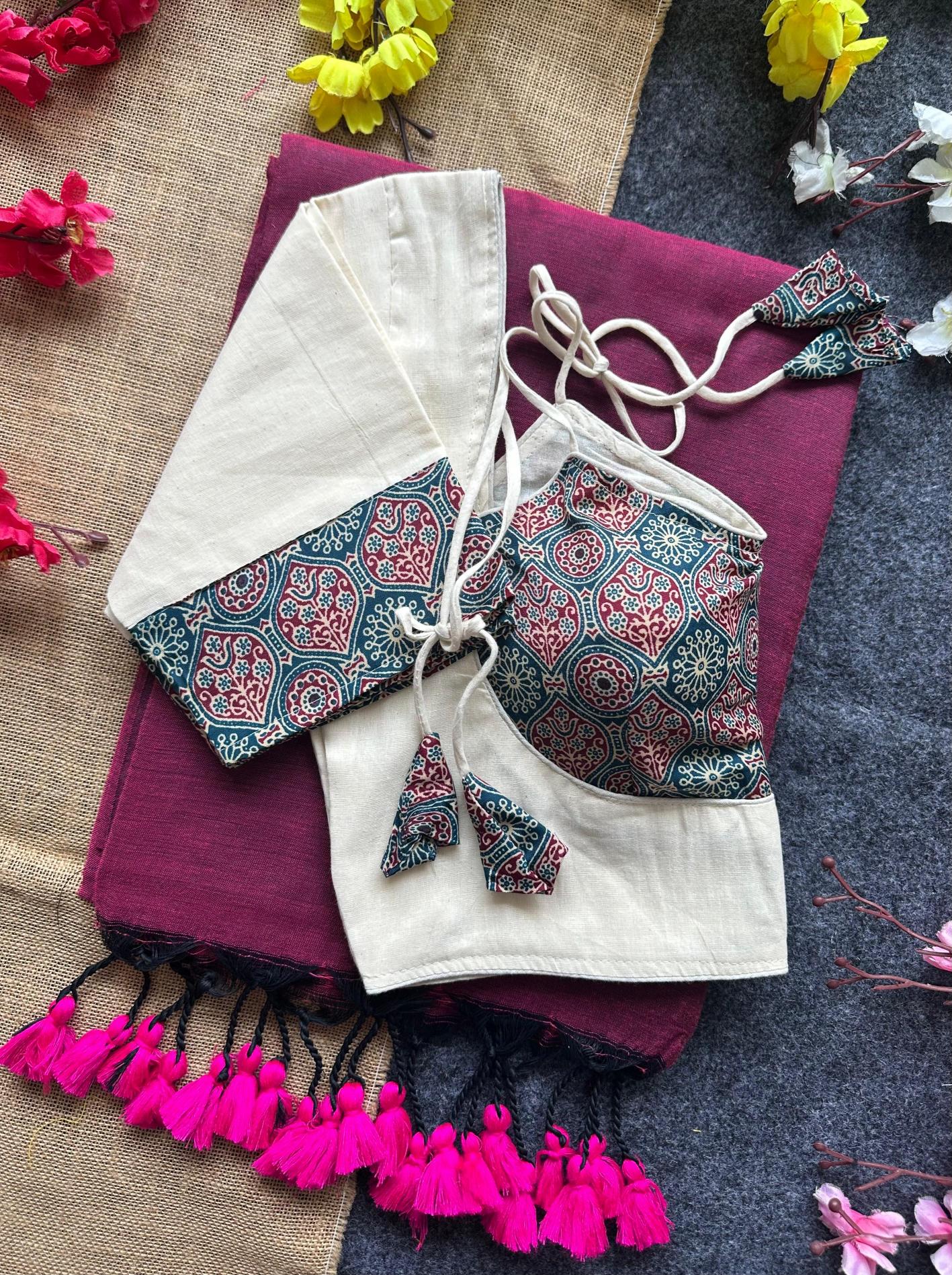 Blousewala presenting khadi cotton saree & blouse surat sarees wholesale market
