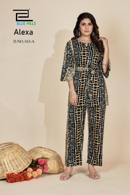 Blue hills alexa rayon mill print catalog modest co ord sets india