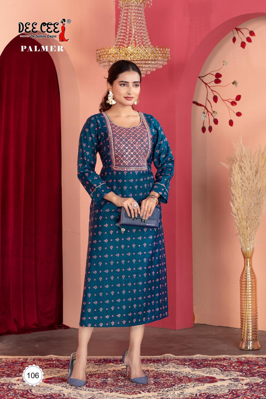 Deecee palmer vatican screen print straight cotton kurti suppliers