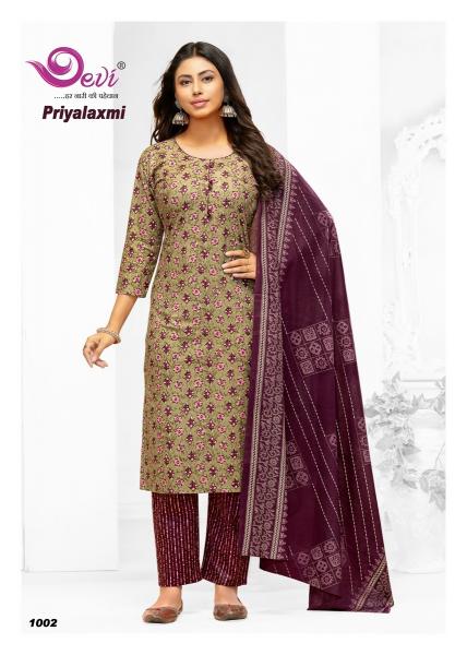 Devi priyalaxmi vol-1 cotton printed top bottom dupatta manufacturer kurti