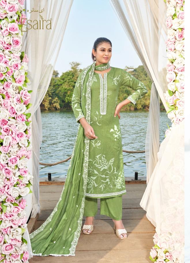 Esaira marina digital printed cotton wholesale dress material market in ahmedabad