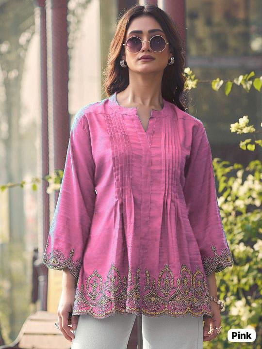 Ff heavy rayon slub short top ethnic kurtis online shopping india 