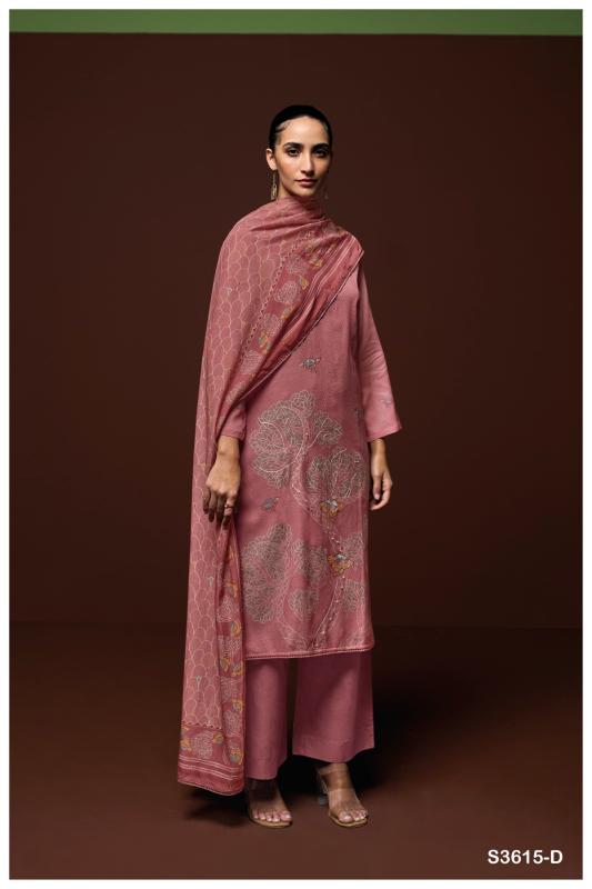Ganga dyuthi 3615 pure mul printed unstitched dress material wholesale