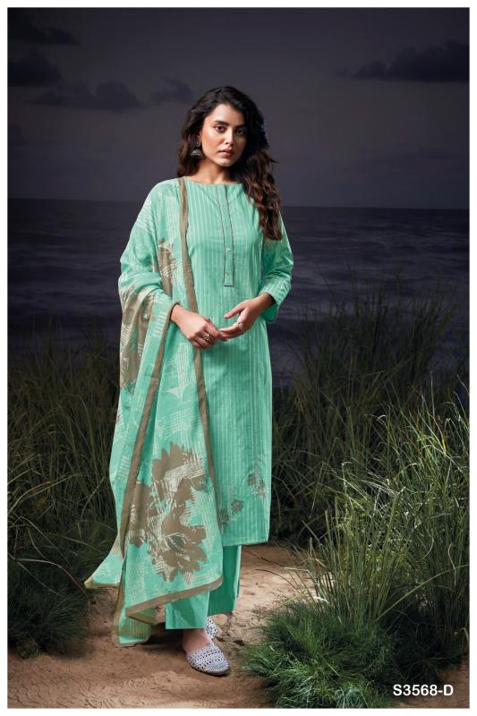 Ganga hadiya 3568 cotton print wholesale dress material in ahmedabad