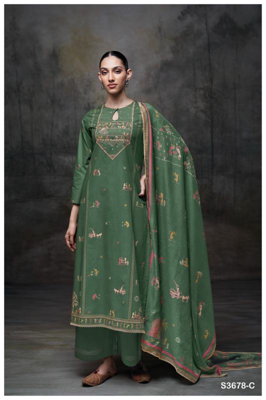 Ganga ipsita 3678 cotton printed designer dress material ebay india