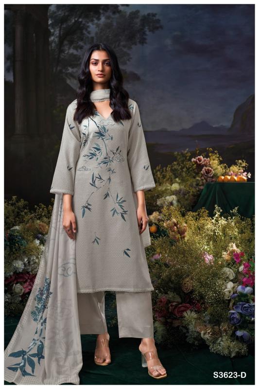 Ganga josika 3623 cotton dobby print dress materials wholesale