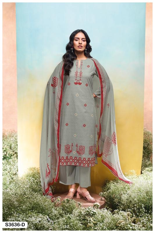 Ganga nadesha 3636 printed cotton dress materials wholesale