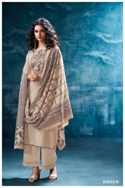 Ganga purvaja 3622 cotton pattern designer dress material online in india