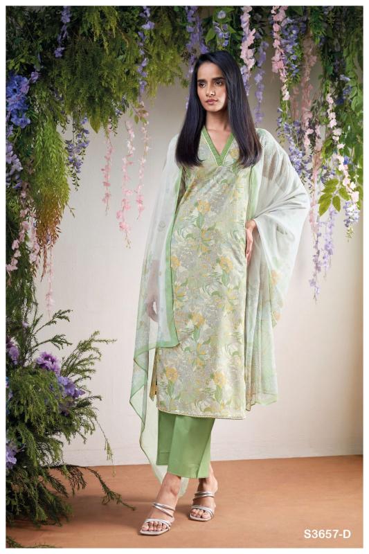 Ganga thalira 3657 cotton printed dress material indian wear