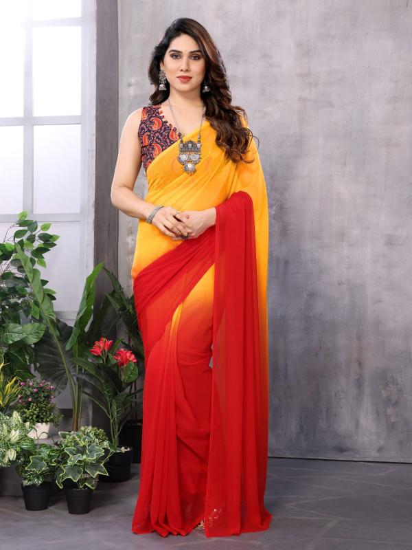 GC georgette with lace work saree manufacturers in india