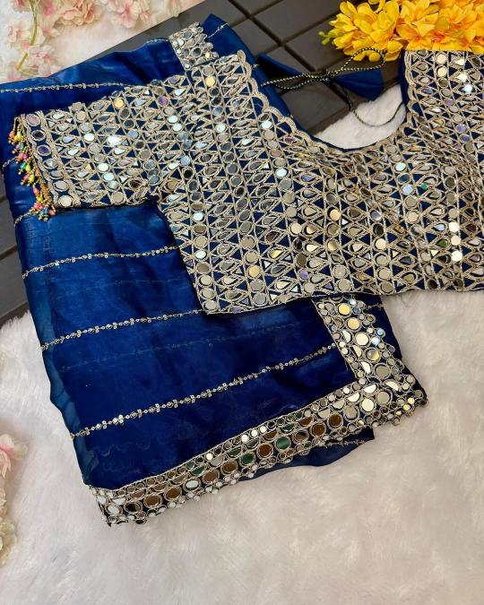 GC rangoli silk saree with mirror work in surat wholesale price online