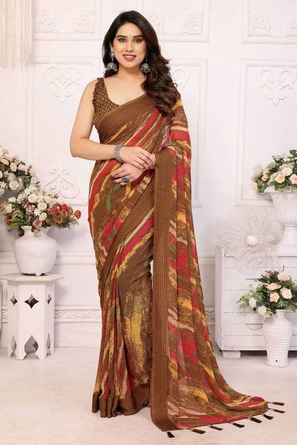 GC soft grorgette patta saree surat wholesale market