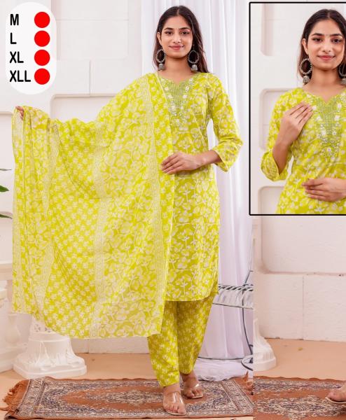 Jaipur cotton straight 3 pcs fab india kurti set