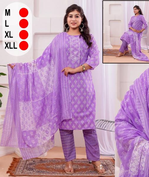 Jaipur straight cotton 3 pcs kurti shops in India