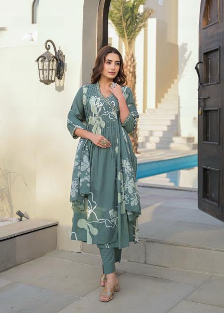 Jaipur v neck pure cotton kurti for party wear