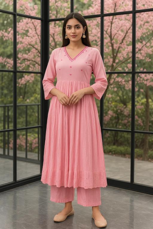 Jaipuri mal cotton top kurti with plazzo designer wholesale