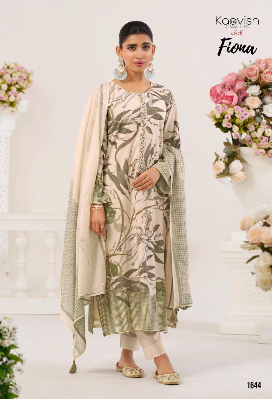 Kaavish flona cotton digital foil print surat wholesale market dress materials