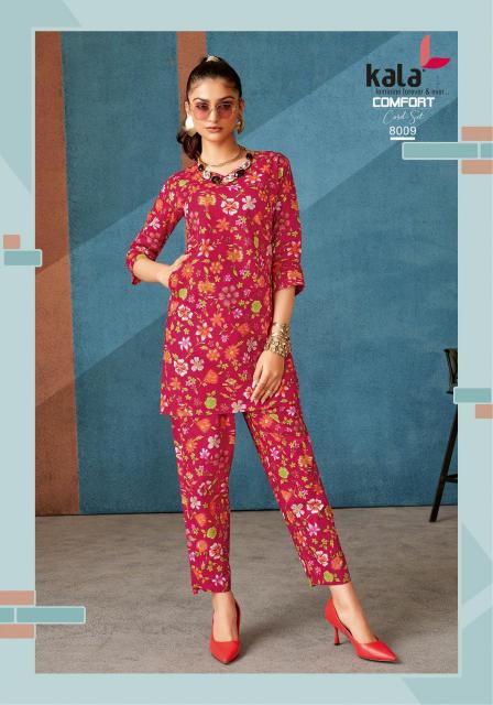 Kala comfort vol-3 cotton printed catalog modest co ord sets india