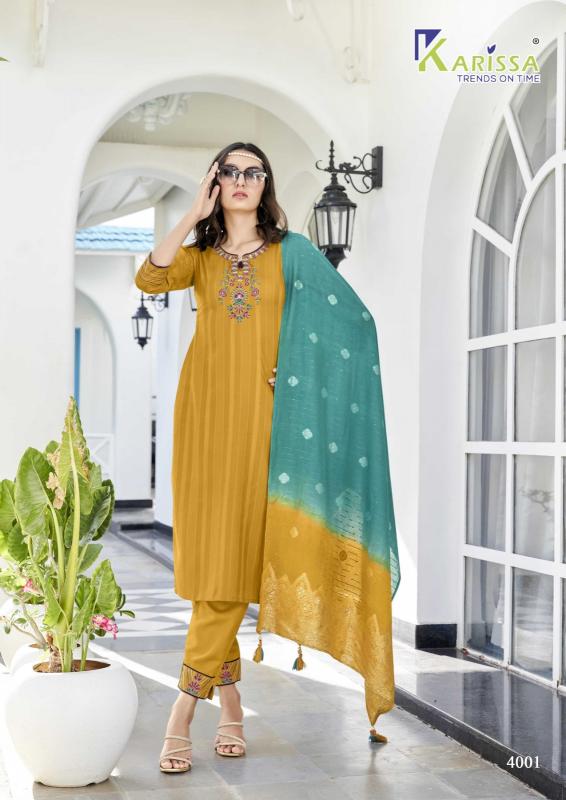 Karissa opel vol 4 viscose rayon top bottom dupatta best kurti manufacturer in india