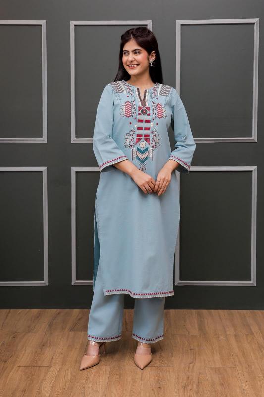 Karma cotton catalog with embroidery work fancy indian kurtis online australia
