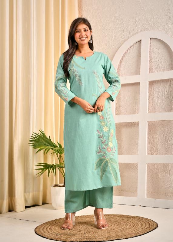 Karma cotton flex kurti plazzo indian designer kurtis