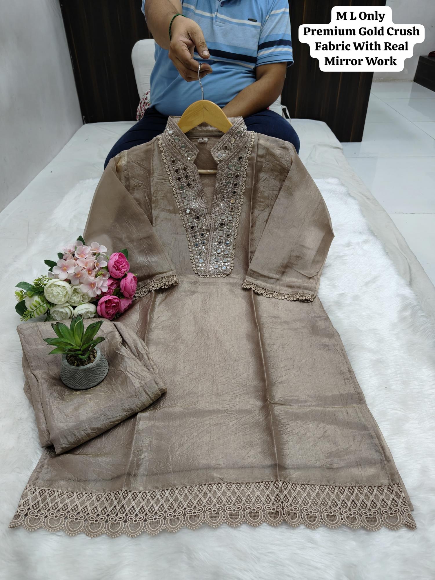 Karma party wear coord set premium fabrics indian kurtis in usa