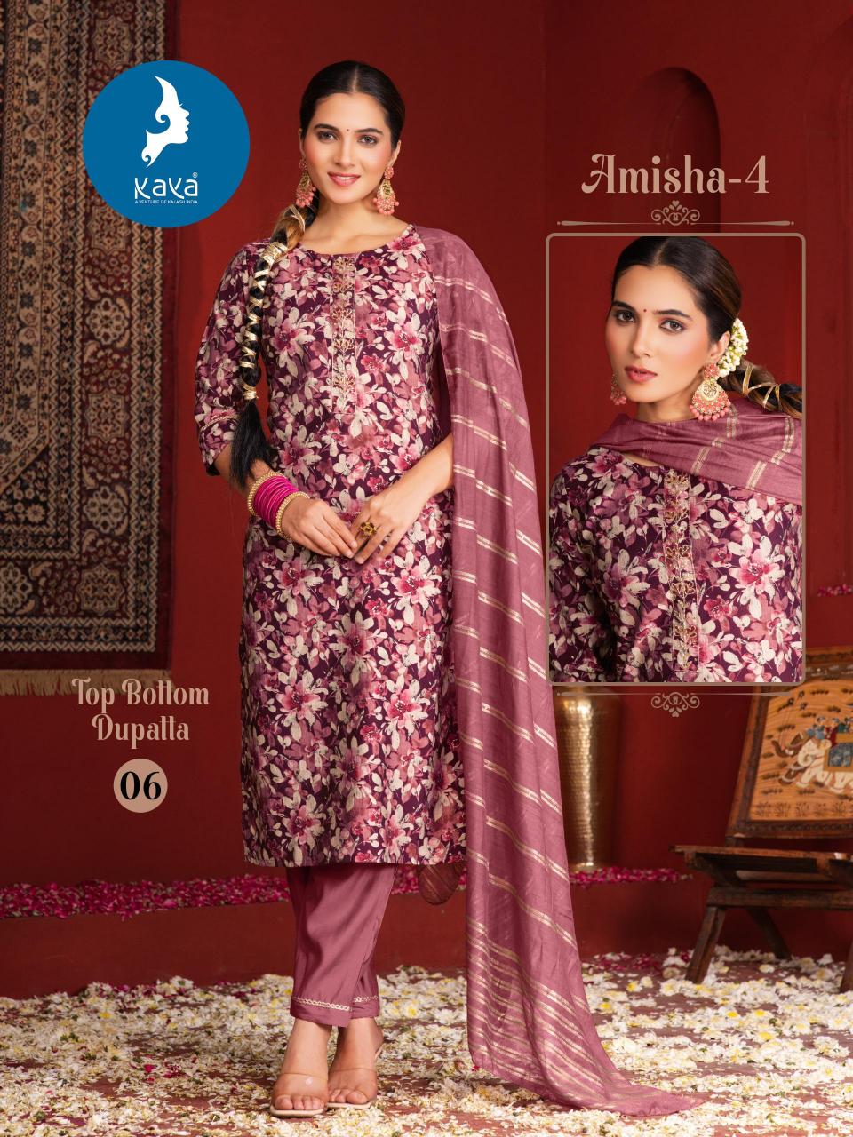 KAYA KURTI AMISHA-4 vertican print 3 pcs indian kurtis online india