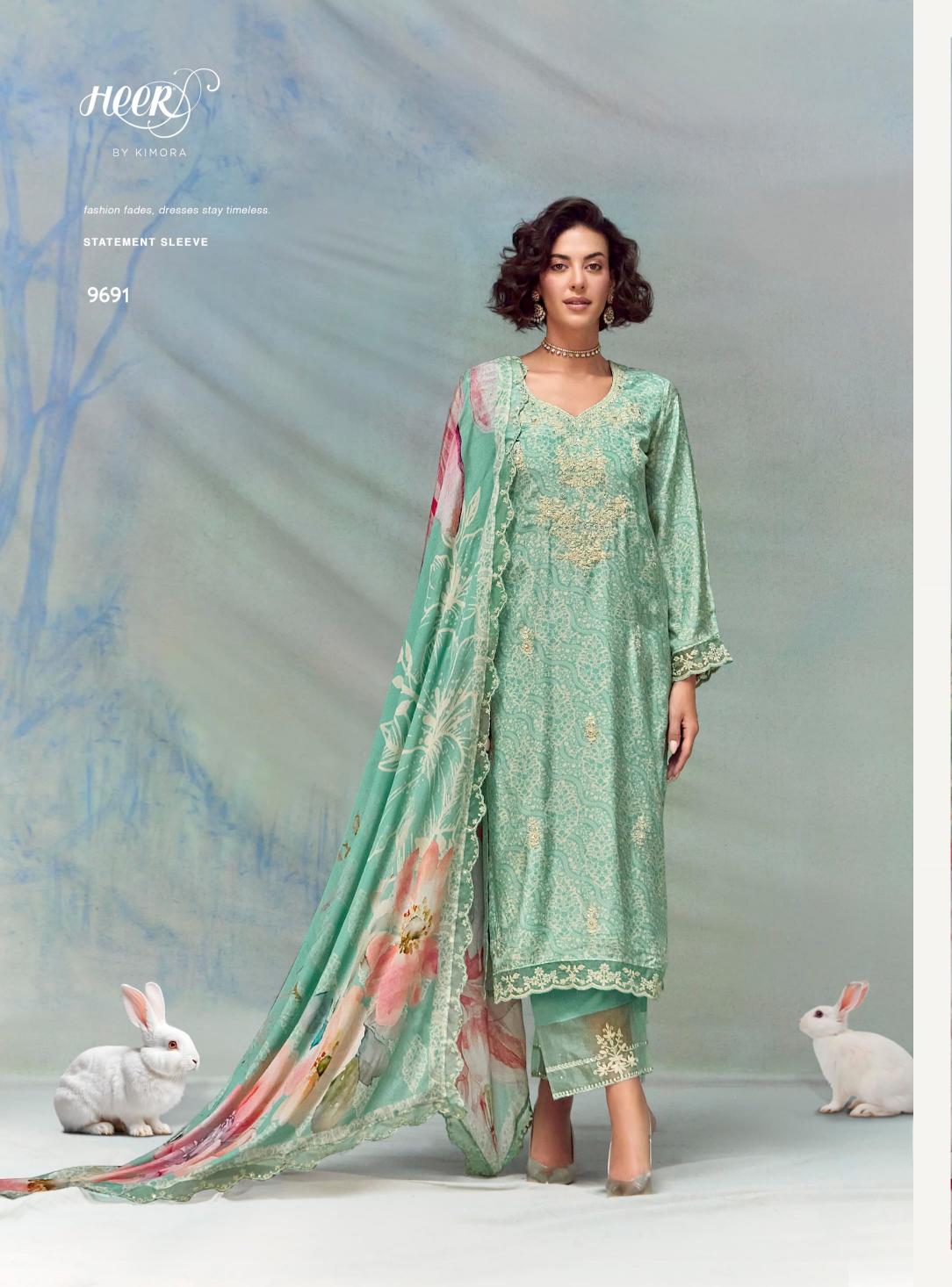Kimora heer florance - 213 muslin digital print sambalpuri dress material wholesale