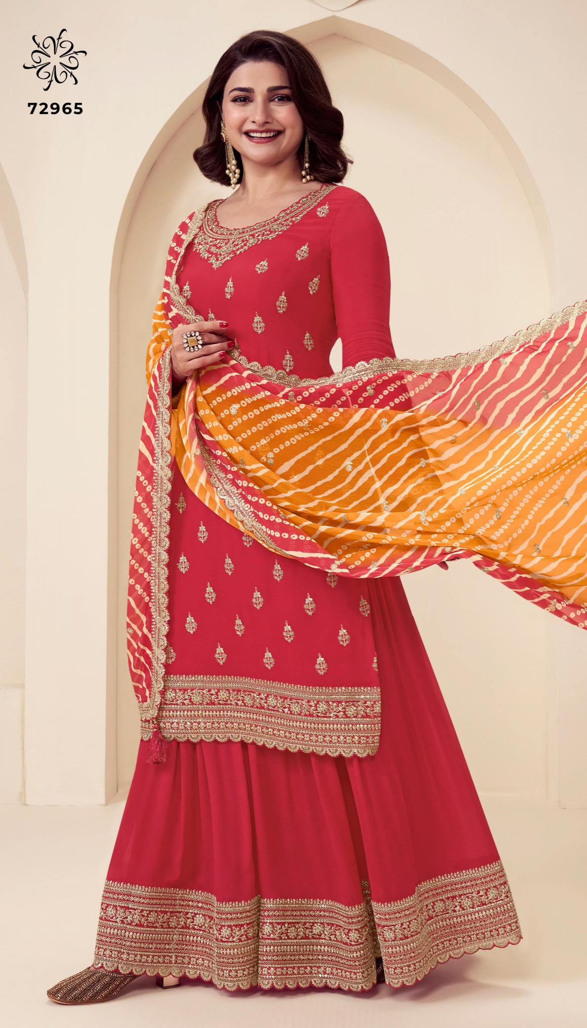Kuleesh rangplus embroidered chinon designer salwar suit online india