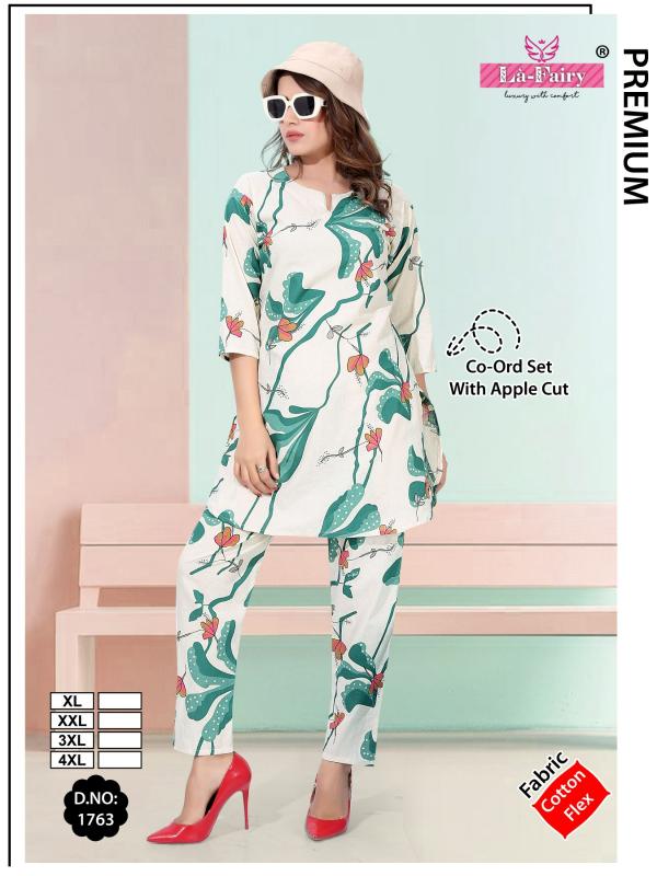 La fairy cotton coord set with apple cut kurti manufacturers