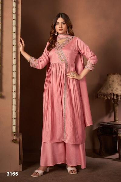 LF angarakha vichitra with embroidery work top bottom dupatta premium kurti brands