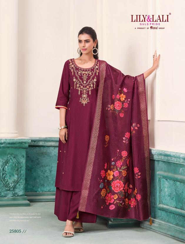 Lily & lali nargis roman butti 3 pcs indian kurti online usa