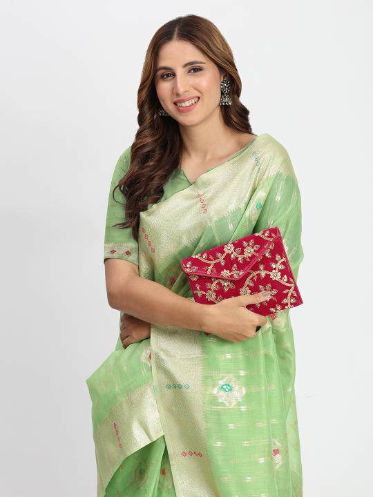 LINEN WEAVES VOL 2 by Astita fancy designer linen Cotton fabric saree wholesale with latkan 
