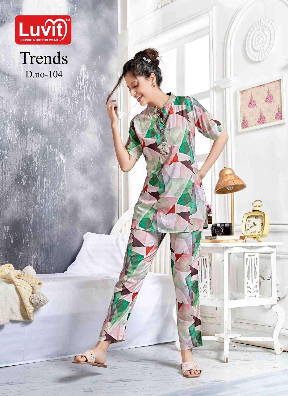 Luvit trends vol 1 rayon co-ord set kurti designs in India