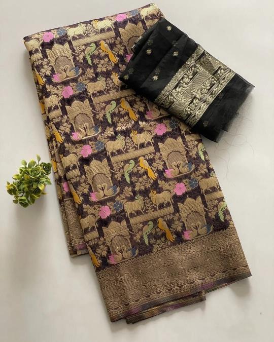 luxurious kora organza silk ebay indian saree