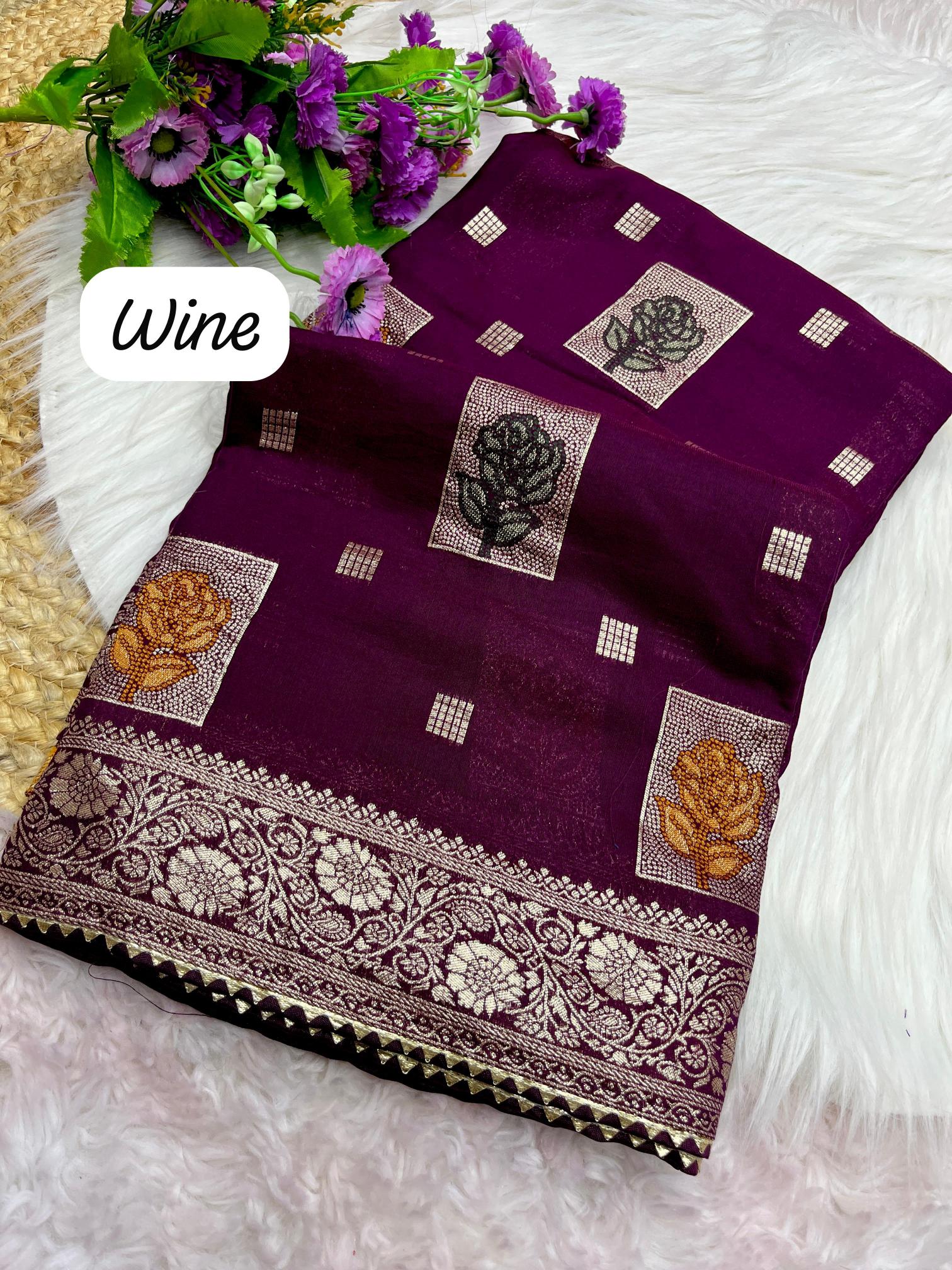 Mahaveer silks luxurious dola silk viscose weaving best indian sarees 