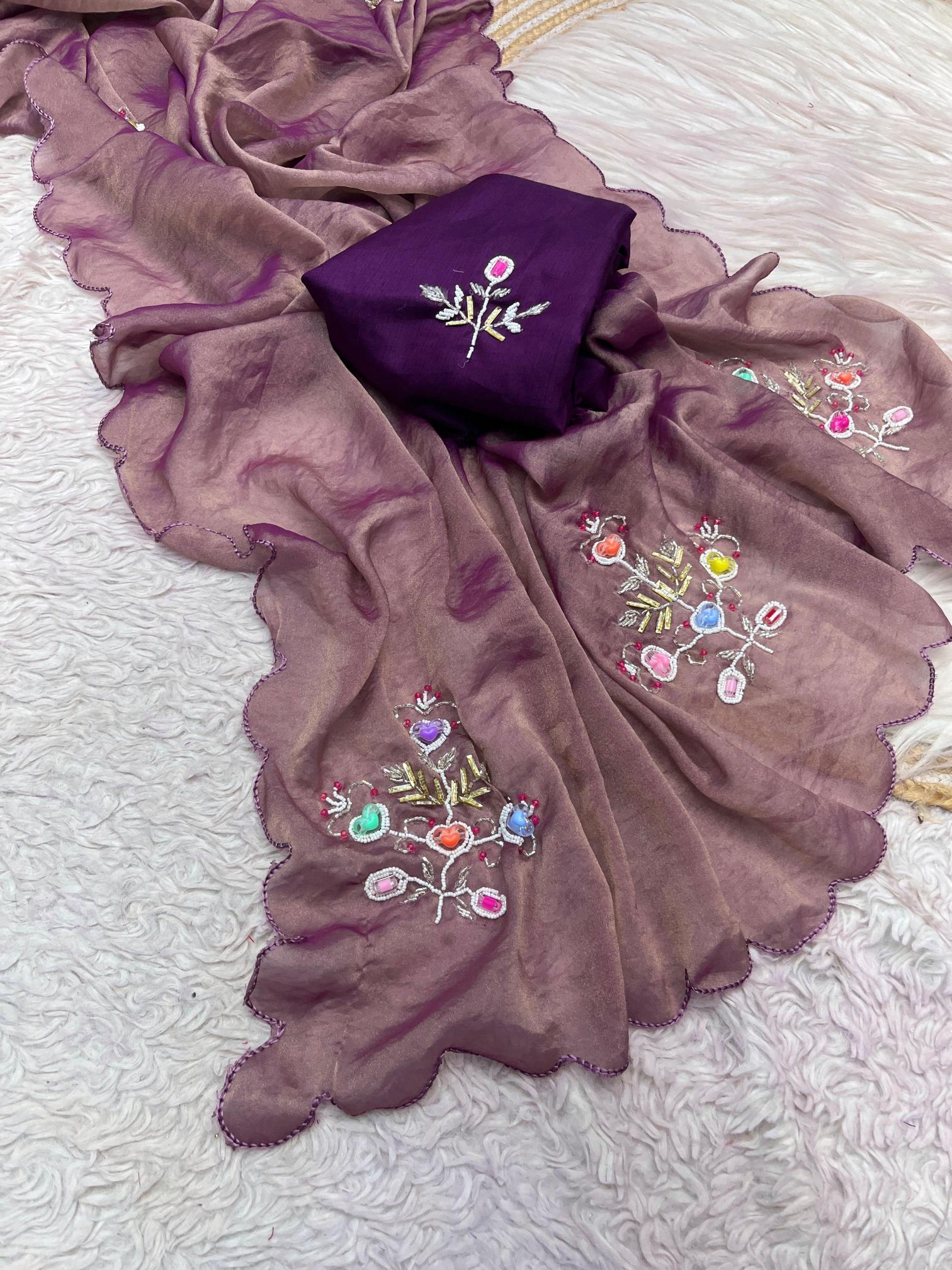 Mahaveer silks soft fendi chiffon with rich look sarees surat wholesale market