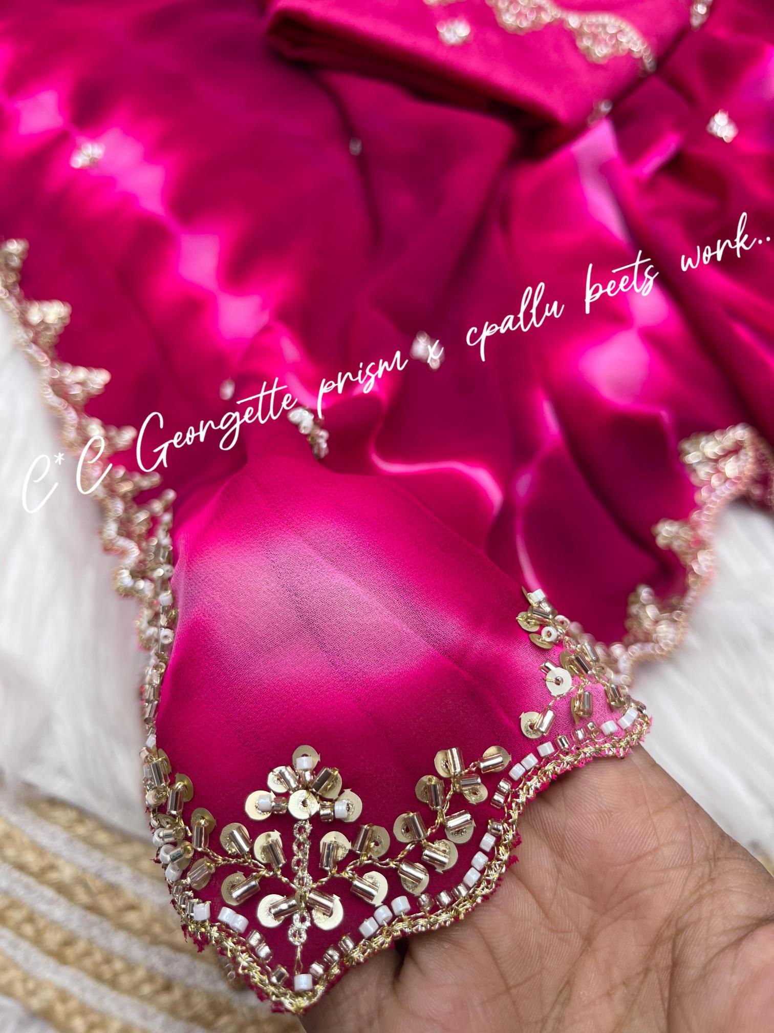 Mahaveer silks soft prism georgette 100 rs sarees wholesale online shopping 