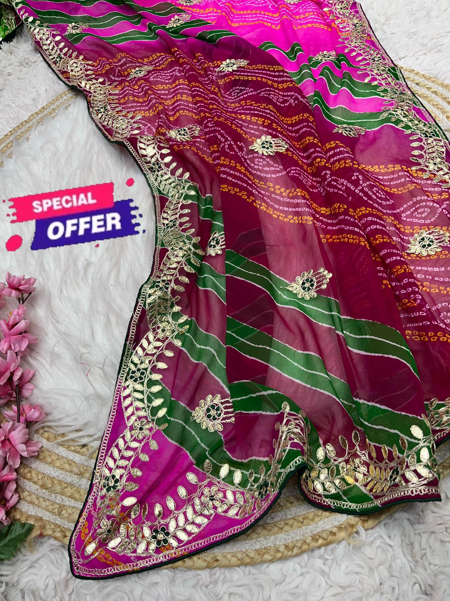 Mahavir silks Gold crush georgette crunchy vhichitr 100 rs sarees wholesale online shopping