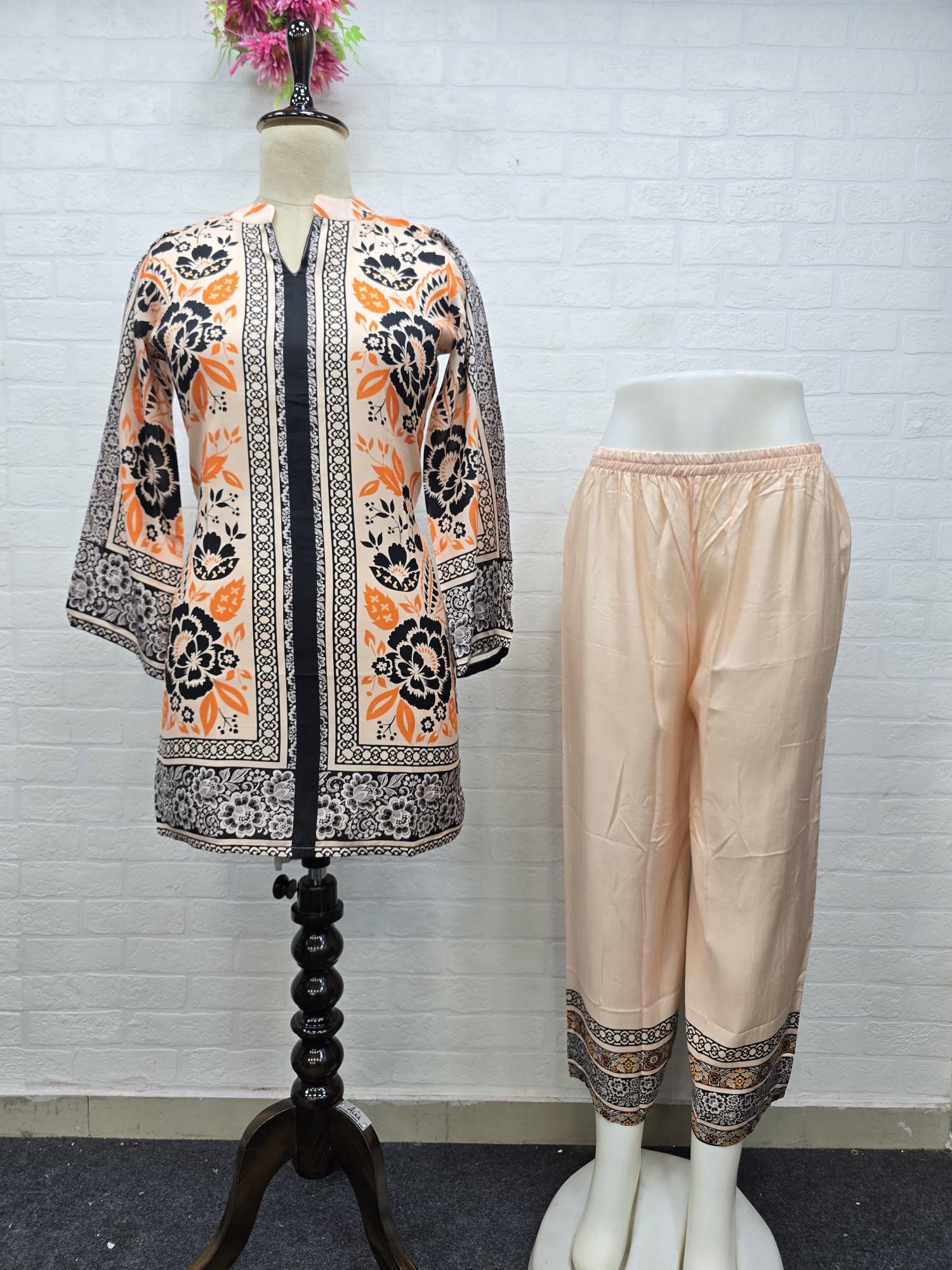 Mahira natural viscous coord set premium kurti manufacturer