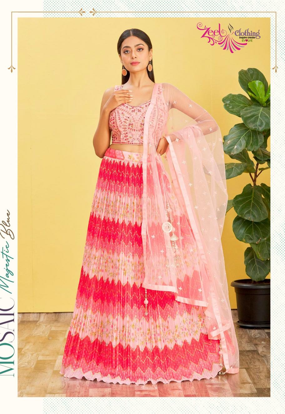 Mandakini Vol-2 organza Pink Affordable lehenga choli dealers in Kolkata
