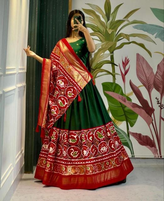 Mayuri Tussar Silk green Designer lehenga choli wholesale in Kolkata