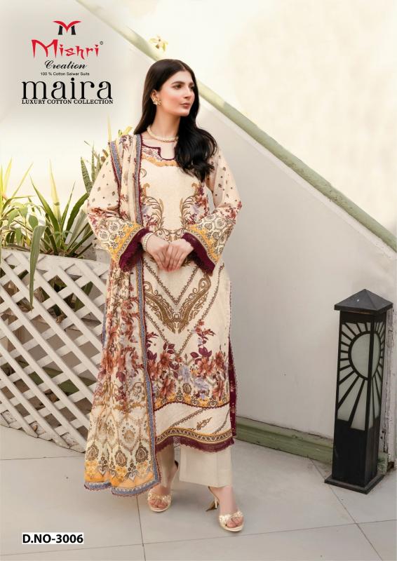 Mishri maira vol-03 karachi lawn cotton wholesale cotton dress material in ahmedabad