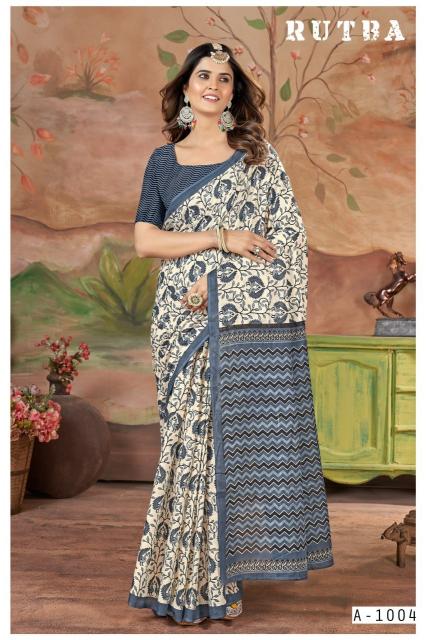 Miss juliana new jaipur bagru printed saree wholesale saree market in surat with price