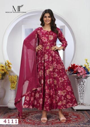 Moksh international honey vol 1 chanderi export anarkali style indian kurti
