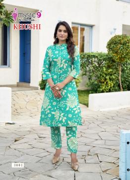 Mystic9 khushi vol 3 viscose print coord set best kurti manufacturer in india