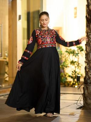 Navratri special rayon with mirror work designer kurtis online in india