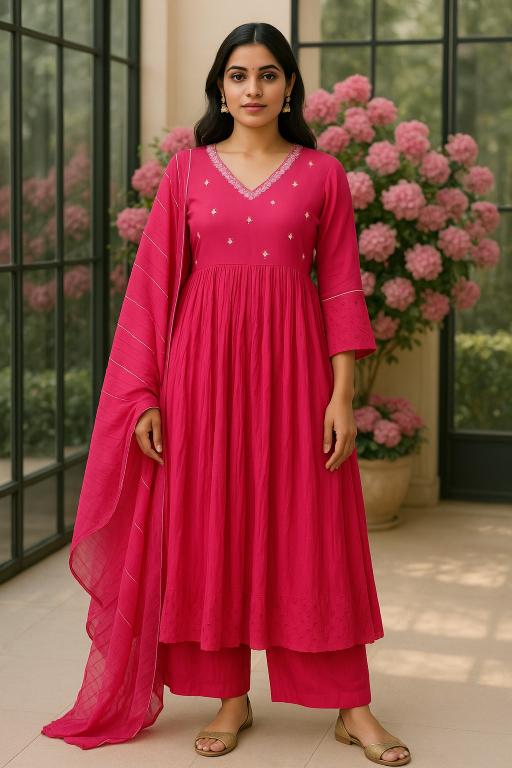 New anarkali style top bottom dupatta wholesale indian kurti suppliers